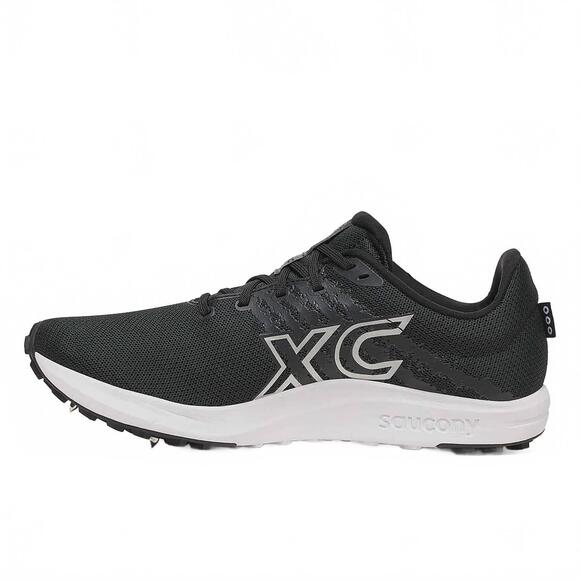 NEW SAUCONY men\'s kilkenny xc 10 spike shoes in black/white